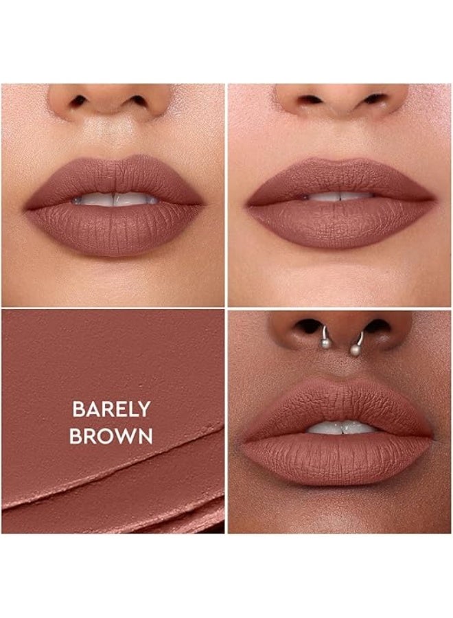 كيرو أحمر شفاه سائل غير لامع من كيرو، لون بني باهت (بني هادئ)، 5 مل | غني بالأصباغ، يدوم طويلاً، مرطب | مقاوم للماء، لا يتلطخ، خفيف الوزن | غني بزيت الأفوكادو والمشمش - Image 4